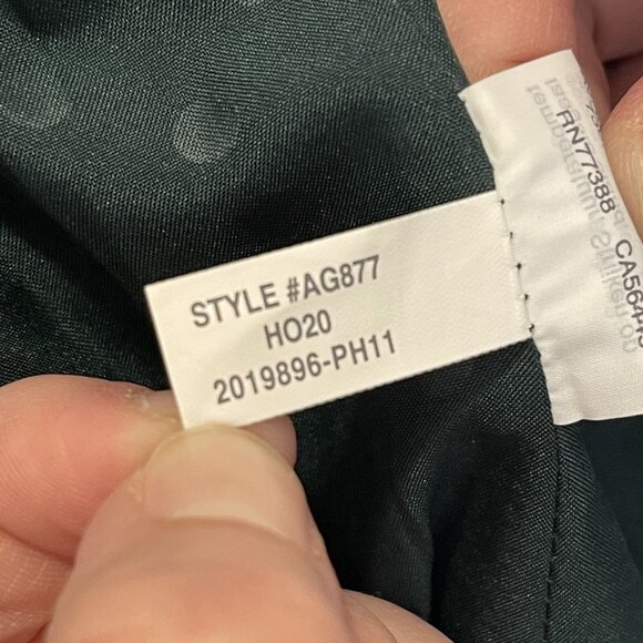 NWT J.Crew Womens Dark Green Velvet Blazer Sz 2 Slim Fit 98% Cotton Polka Dot - Picture 9 of 10